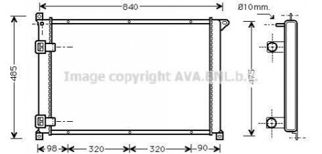 Радіатор системи охолодженняя AVA COOLING RTA2257 (фото 1)