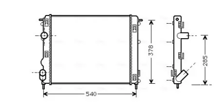 Радіатор, система охолодження двигуна AVA COOLING RTA2269 Купити в Україні