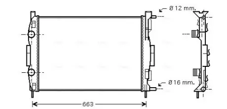 Фото Радіатор, охолодження двигуна AVA COOLING (RTA2308) зображення 1