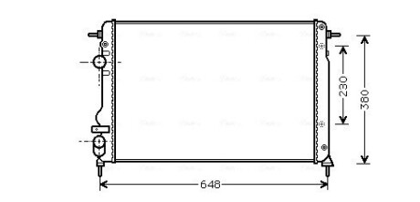 AVA RENAULT Радіатор сист. охолодження двиг. MEGANE 1.9 dCi 02- AVA COOLING RTA2312