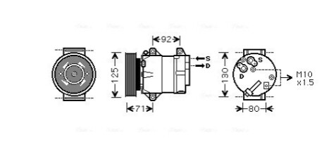 Компресор кондиціонера NISSAN/RENAULT (AVA) AVA COOLING RTAK441 (фото 1)