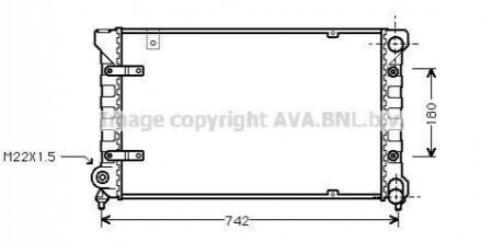 Радиатор, Система охлаждения двигателя AVA COOLING STA2019 (фото 1)