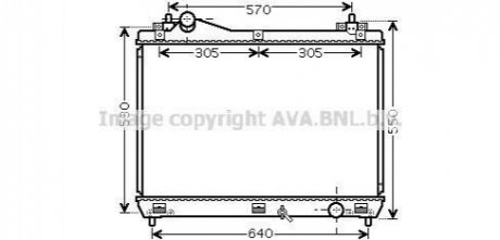 Радиатор, охлаждение двигателя AVA COOLING SZ2103 (фото 1)