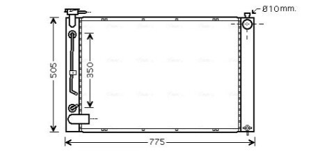 Радіатор охолодження LEXUS RXII 330 (AVA) AVA COOLING TO2343