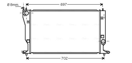 Радіатор, охолодження двигуна AVA COOLING TO2398