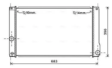 Радіатор, система охолодження двигуна AVA COOLING TO2608 Купити в Україні