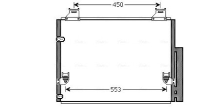 AVA TOYOTA Радіатор кондиціонера (конденсатор) з осушувачем Hilux VII 05- AVA COOLING TO5563D (фото 1)