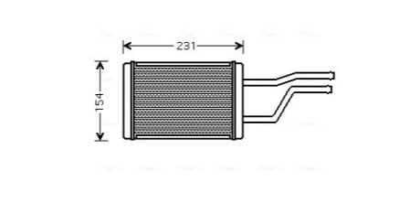 Радіатор пічки AVA COOLING TO6326