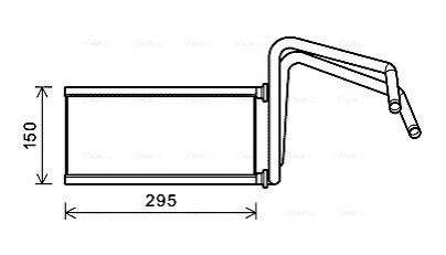 AVA TOYOTA Радіатор опалення FJ CRUISER 4.0 4WD 06-, LAND CRUISER PRADO 3.0, 4.0 02- AVA COOLING TO6714