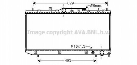 AVA TOYOTA Радіатор охолодження AVENSIS II 2,0 D 00- AVA COOLING TOA2324