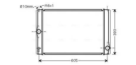 Фото Радіатор, система охолодження двигуна AVA COOLING (TOA2400) изображение 1