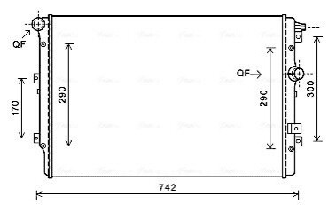 Радиатор, Система охлаждения двигателя AVA COOLING VN2362