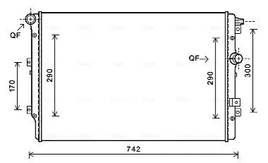 Фото Радіатор, система охолодження двигуна AVA COOLING (VN2362) зображення 1