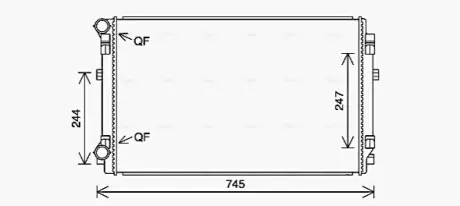 Фото Радіатор, Система охолодження двигуна AVA COOLING (VN2404) зображення 1