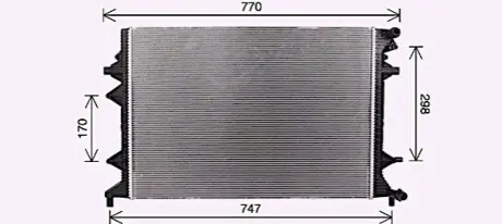 Фото Радіатор, система охолодження двигуна AVA COOLING (VN2415) зображення 1