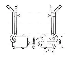 Радіатор масляний VW Golf V/VI 1.4TSI 03-13/Passat 1.4TSI 07-10/1.6FSI 05-08 (теплообмінник) AVA COOLING VN3389 Купить в Украине