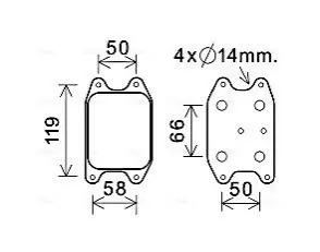 Охладитель масла AVA COOLING VN3394 Купить в Украине