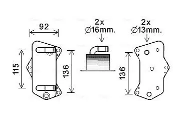Радіатор масляний VW Caddy III/IV/Passat 05-14/Skoda Octavia 1.2-2.0/1.6-2.0 TDI 04-13 AVA COOLING VN3395 Купити в Україні