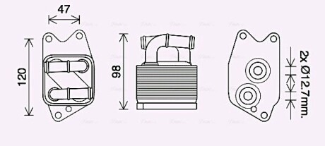 AVA VW Масляний радіатор Polo, Skoda Fabia II, Rapid, Roomster AVA COOLING VN3405