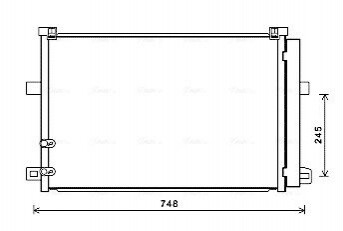 AVA VW Радіатор кондиціонера (конденсатор) з осушувачем AMAROK 2.0, 3.0 10- AVA COOLING VN5369D (фото 1)