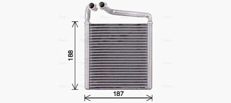 Радиатор обогревателя VOLKSWAGEN PASSAT B7 (362, 365) (10-) (выр-во AVA) AVA COOLING VN6416 (фото 1)