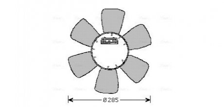 Вентилятор охолодження двигуна VW Passat -93 AVA COOLING VN7524 (фото 1)