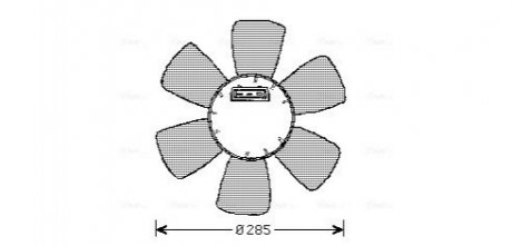 Вентилятор охлаждения двигателя VW Passat -93 AVA COOLING VN7524