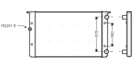 Фото 1 — Радіатор, система охолодження двигуна AVA COOLING (VNA2105) Фото Радіатор, система охолодження двигуна AVA COOLING (VNA2105) зображення 1