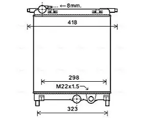 Радіатор, система охолодження двигуна AVA COOLING VNA2325 Купити в Україні