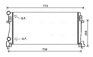 Фото Радіатор, система охолодження двигуна AVA COOLING (VNA2340) зображення 1