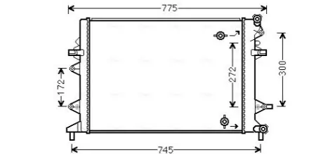 Фото Радіатор, система охолодження двигуна AVA COOLING (VNA2370) зображення 1