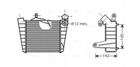 AVA VW Интеркуллер Polo, Skoda Fabia I, II, Roomster 1.4/1.9TDI AVA COOLING VNA4213