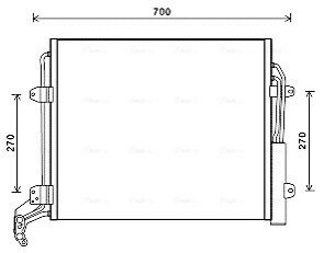 AVA VW Радиатор кондиционера SHARAN 1.4 10-, SEAT AVA COOLING VNA5324D (фото 1)