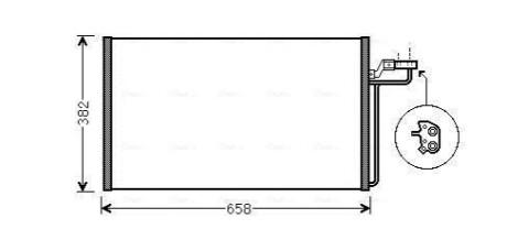 AVA VOLVO Радіатор кондиціонера C30 06-, C70 II 06-, S40 II 04-, V50 04- AVA COOLING VOA5150 (фото 1)