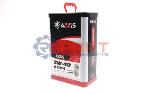 Фото Моторна олива. 5W-40 A3/B4 Gold Sint (Каністра 4л))) Axxis (AX-2025) зображення 1