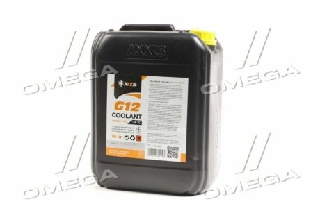 Антифриз YELLOW G12 Сoolant Ready-Mix -36°C <> (жовтий) (Каністра 10кг))) Axxis AX-P999-G11Ye RDM10