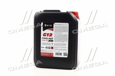 Антифриз RED G12+ Сoolant Ready-Mix -36°C <> (красный) (Канистра 5кг)) Axxis AX-P999-G12R RDM5 (фото 1)