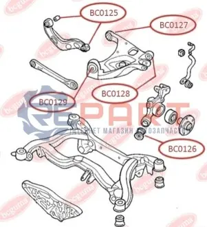 Фото Сайлентблок заднього нижнього ричага BC GUMA (BC0129) зображення 1