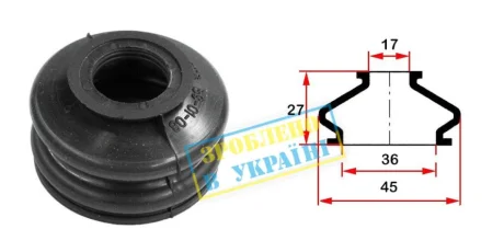 Пыльник (O D36хd17хH27) универсальный для шаровой опоры, рулевого наконечника BELGUM PARTS BG0108