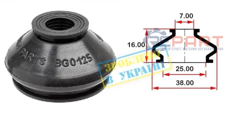 Пильник опори кульової рульового наконечника (універсальний) (25х7x16) BELGUM PARTS BG0125