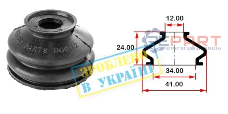 Пильник опори кульової рульового наконечника (універсальний) (34х12x24) BELGUM PARTS BG0142