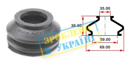 Пыльник шаровой опоры BELGUM PARTS BG0153