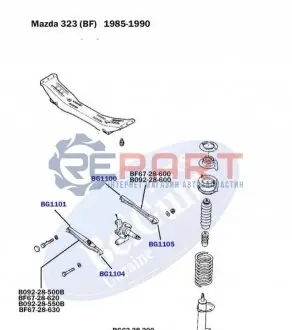 Сайлентблок важеля заднего (поперечного) Mazda 323/626, 85-94 (d=14mm) BELGUM PARTS BG1101 Купити в Україні