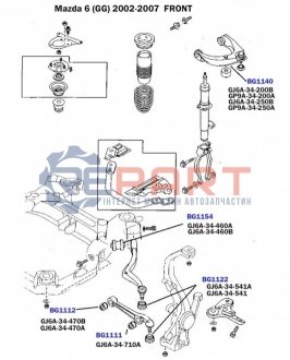 Сайлентблок переднего нижнего рычага (внутренний) BELGUM PARTS BG1112 (фото 1)