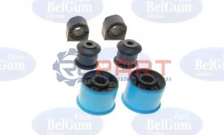 Фото Комплект сайлентблоків передньої підвіски VW Caddy/Golf/Passat/Tiguan/Touran 05- (4 сайлент.важ./2 тяж.стаб./2 втулк.стаб. d=23.6mm) BELGUM PARTS (BGKIT-9) зображення 1