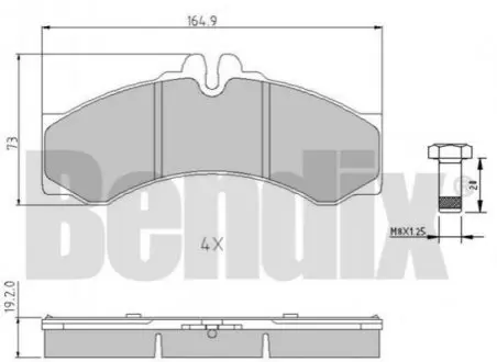 Гальмівні колодки Bendix 510271