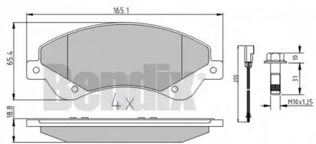 Гальмівні колодки Bendix 510615