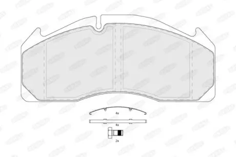 Комплект гальмівних колодок, дискове гальмо BERAL BCV29125TK