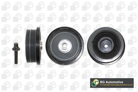 Шкив коленвала BMW 3,5,X3 E46/E91 01-12 (+ болт) - (11237787304, 11237790921, 11237793882) BGA DP0374K (фото 1)