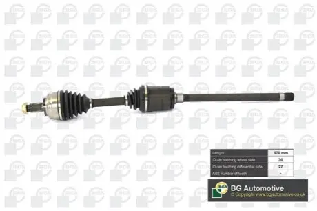 Піввісь BMW X5 (E53) 3.0-4.8 00-06 (R) (L=970mm) BGA DS0911RA Купити в Україні